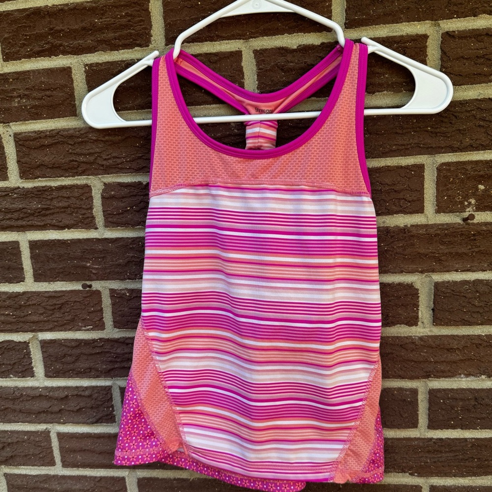Pink Striped Tank Top
